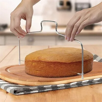 Cake Cutter Leveller Adjustable Double Wire Stainless Steel Construction • £7.03