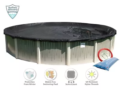 Buffalo Blizzard Deluxe Round Swimming Pool Winter Cover With 4' X 4' Air Pillow • $45.99