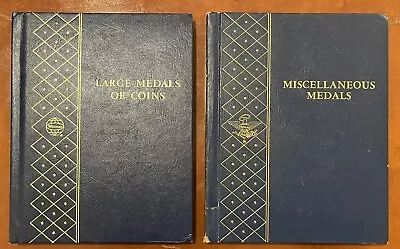 Whitman Bookshelf Albums 9456 9457 Large Medals Or Coins & Miscellaneous Medals • $50