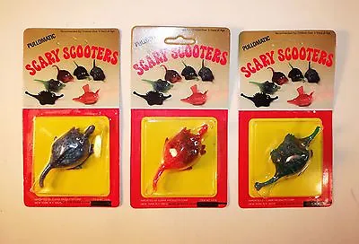 Vintage 1970's Set Of 3 Scary Scooters Jiggly Monsters Friction Toys • $19.98