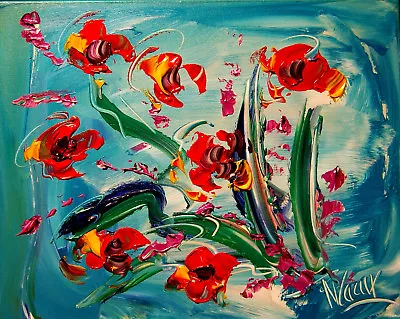 MARK KAZAV IMPRESSIONIST FLORAL ARTIST  Modern CANVAS Original Oil Painting NR • $198