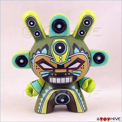 Kidrobot Dunny 2011 Azteca II 2 Vinyl Figure Green MInigod By Marka27 Loose • $16.99