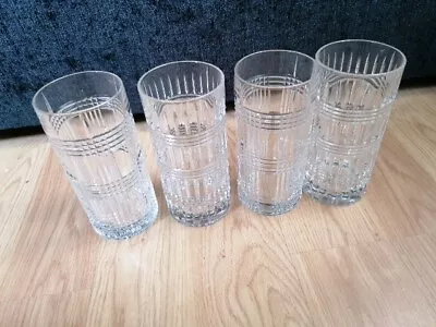 Set Of X 4 Lead Crystal Glasses • £12