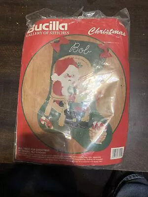 Vintage Bucilla All I Want For Christmas 15  Felt Stocking Kit New 33095 • $17.99