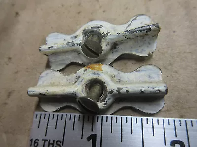 2 Vintage Metal Bow Tie Latches & Screws Jelly Cupboard Cabinet Door 1-3/4  Long • $5