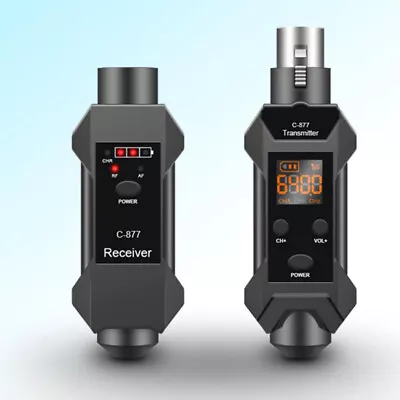 Plug-on Microphone Wireless System XLR Transmitter+ Receiver + 6.35mm Adapter G • $49.99