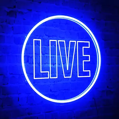 Live Neon Lights Sign USB Powered Live On Air Led Light Sign Dimmable Wall Déc • $40.99