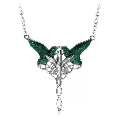 Lord Of The Rings LOTR Elven Evenstar Crystal Necklace Pendant + Free Gift Bag • £9.99