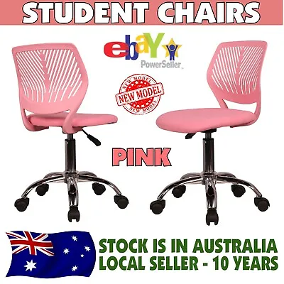 $86 • Buy Office Kids Desk Student Chair Stool Fabric Pink Blue Grey Black Kid Adjustable