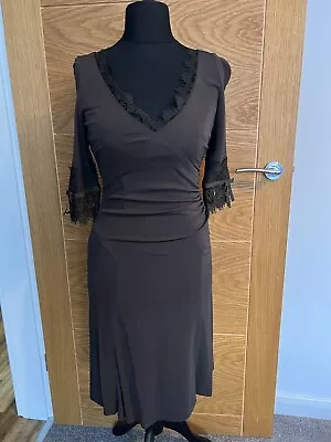 Karen Millen Size 10 Brown Occasion Dress Immaculate Condition  • £12.50