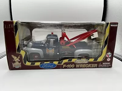 Road Legends 1953 Ford F-100 Wrecker Tow Truck 1:18 Blue. NIB • $50