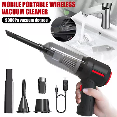 90000pa Cordless Rechargeable Hand Vacuum Portable Car Vacuum Cleaner Wet/Dry • $30.99