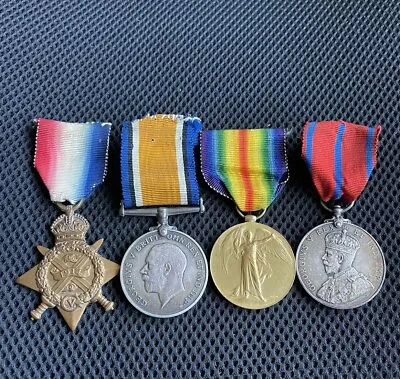 Mons Star Trio + Met Police Medal 19375 BMBR J Howell Royal Garrison Artillery • £117