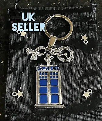 DR DOCTOR WHO Gift Large TARDIS Police Box BAG Charm KEYCHAIN KEYRING Hoovian • £6.50