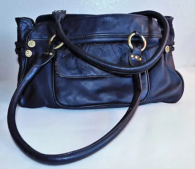 NEW Espresso Soft Leather Large Shoulder Satchel Purse Bag Matthew Williamson • £41.80