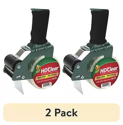 (2 Pack) Tape Dispenser With 1.88 In. X 50 Yd. HD Clear Packing Tape • $24.76