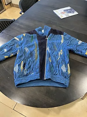 Vintage Coogi Blues Sweater With Zipper • $350