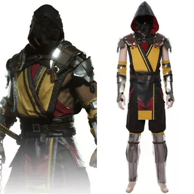 Game Mortal Kombat 11 Scorpion Cosplay Costume Male Outfit Full Set Suit • $79.99