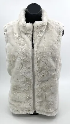 Nicole Miller Women's Faux Fur Reversible Vest Women’s Medium M Off White NWOT • $20.49