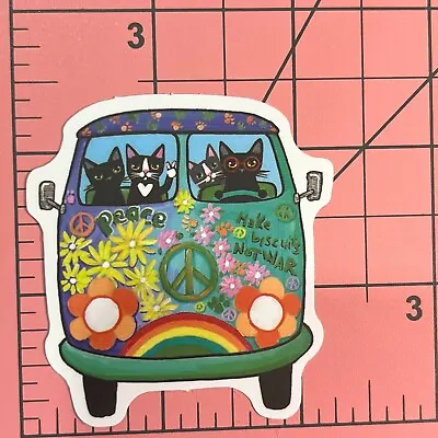 $4.99 • Buy Cats Road Trip VW Bus Vinyl Sticker Decal ThinkBomb Anything Free Ship & Track