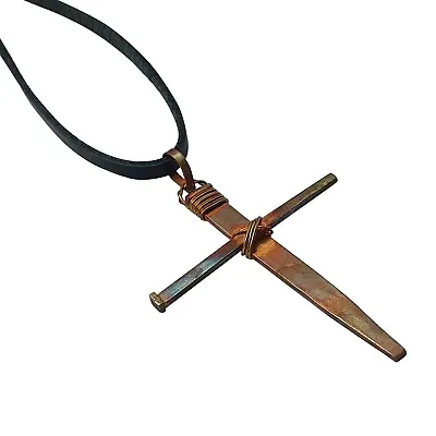 Antique Nail Cross Pendant Necklace  -  Cross Necklace  For Women Men • $18
