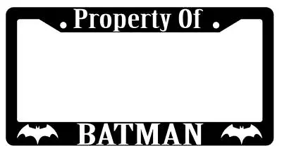 Property Of Batman Black Plastic License Plate Frame DC • $6.49