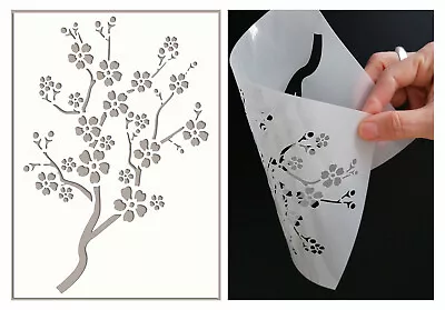 Large Walls Tree Stencils Blossom Cherry Painting Furniture Reusable FL38 • £4.99