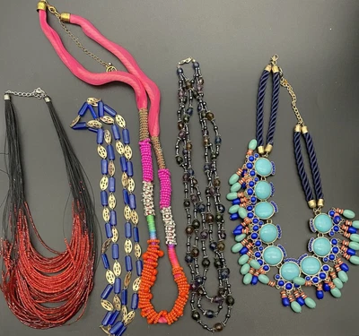 $18.04 • Buy Vintage Estate Lot Of 5 Necklaces LARGE Chunky STATEMENT Erica Lyons EL
