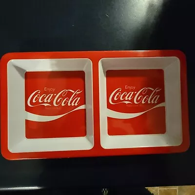 Vintage Coca Cola Tray Plastic 2 Compartment Coke  Its The Real THing  12  X 7  • $9.99