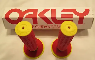 Oakley Grips New B-1b Very Rare Yellow W Red Sleeves + Red Donuts+ Box Bmx 2010 • $359.99