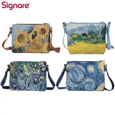 Crossbody Shoulder Bag Handbag Purse Van Gogh Designs Signare Tapestry • $31.99