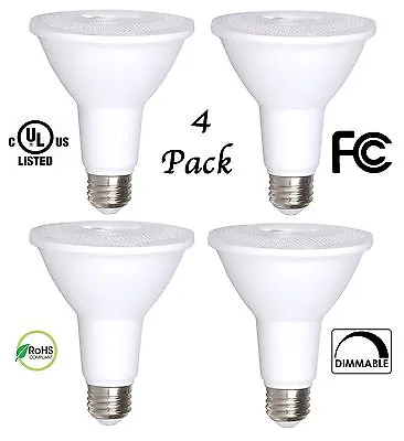 4 Pack Bioluz LED PAR30 LED Bulb 12w Dimmable Flood Light Bulb 100w Halogen... • $21.99