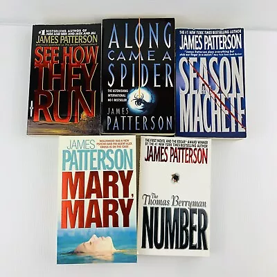 $19.95 • Buy 5 X James Patterson Crime Thriller Novels Small Paperbacks Along Came A Spider