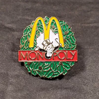 1995 McDonald's  Monopoly  Employee Lapel Hat Pin Fast Food Advertising 1  • $4.98