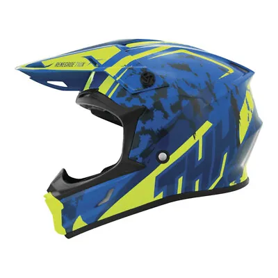 THH Helmets T710X Renegade Motocross Off Road Adult Helmet Blue/Yellow Large • $54.99