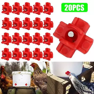 20 Pcs Automatic Waterer Poultry Drinker Device Chicken Duck Geese Quail Feeder • $12.98