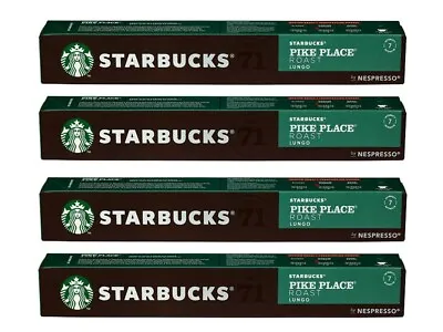 £44.92 • Buy Starbucks Coffee Pods Lungo Pike Place Roast Chocolate Nespresso 10 Capsules X 4