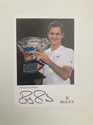 £183.51 • Buy Roger Federer  Grand Slam Tennis Legend Rare Official Rolex Signed Photo C