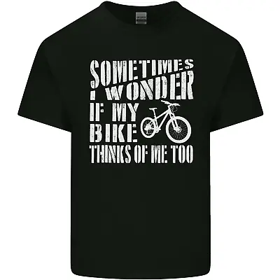 £12.75 • Buy Cycling I Wonder If My Bike Bicycle Cyclist Mens Cotton T-Shirt Tee Top