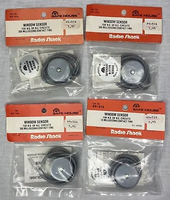 Safe House Self Adhesive Glass Breakage Sensors Lot Of 4 Vtg #49-516 Radio Shack • $49.95