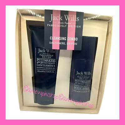 JACK WILLS Men Fabulously British Bath & Body Spray Gift Set NEW *Discontinued* • £44.95