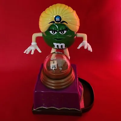 Candy Dispenser Fortune Teller M&M Green Yellow Hat Purple Table • $29.95