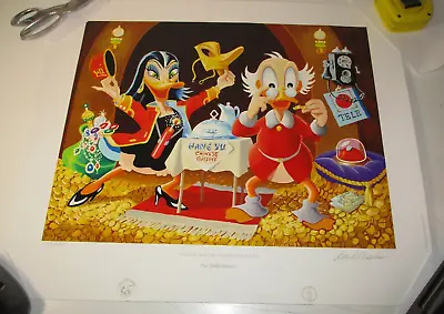 Disney UNCLE SCROOGE Print FORTUNE COOKIE LE Signed CARL BARKS 128/295 #4335 • $999