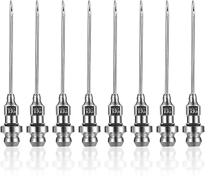 8 Pack Grease Injector Needle 18 Gauge Nozzle Bearing Sealed Joint Dispenser • $9.55