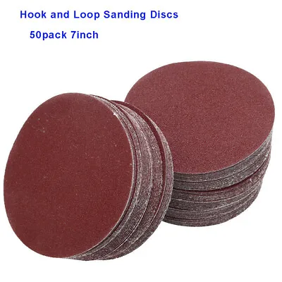 7inch Round Sandpaper Disk Sand Sheets Grit 80 Hook And Loop Sanding Disc Polish • $27.89