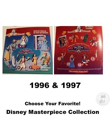 McDonald's 1996-1997 Vintage Disney Masterpiece Collection VHS Figures-Choose! • $5.95