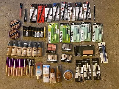 Brand New Makeup Lot 58 Pieces Loreal Covergirl Revlon Rimmel Maybelline • $75
