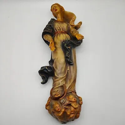 Crescent Moon Figure RS Cortendorf Wall Mask Madonna Maria Jesus Icon • £151.84