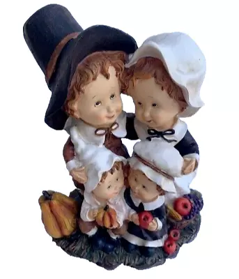 Fall Harvest Figurine Pilgrim Resin Decorative 8  Thanksgiving Decor • $15.99