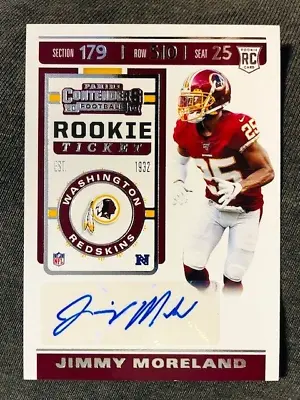 2019 Panini Contenders #289 Jimmy Moreland Rookie RC Ticket Auto Autograph Card • $3.99